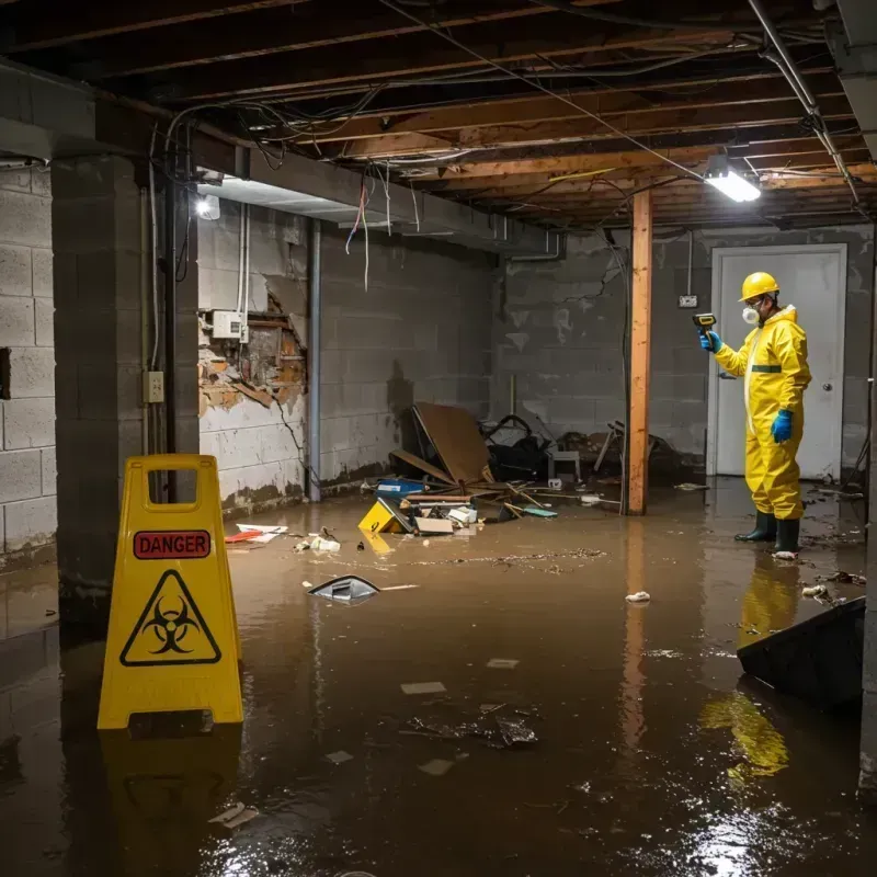 Flooded Basement Electrical Hazard in South Lebanon, OH Property